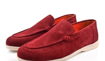 Mocassin Bateau En Daim – Bordeaux