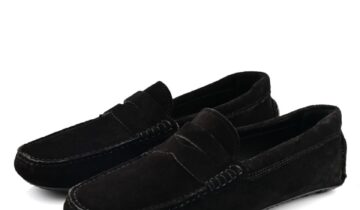 Mocassin En Daim – Noir