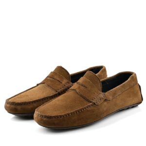 Mocassin En Daim - Taupe