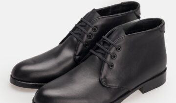 Bottine En Cuir – Noir