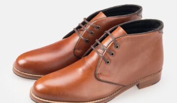 Bottine En Cuir – Tabac