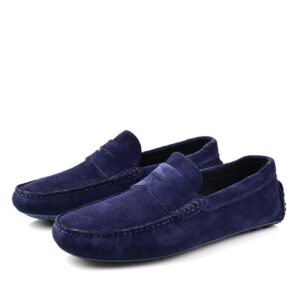 Mocassin En Daim - Marine
