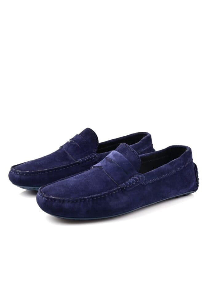 mocassin en daim – marine