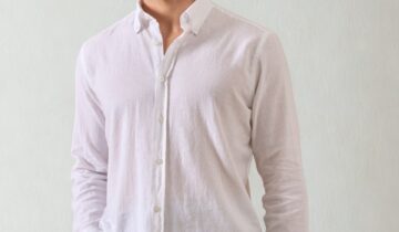 Chemise Ajustée En Lin – Blanc