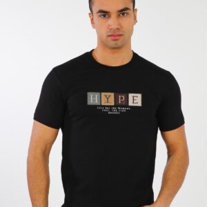 T-shirt Ajusté Imprimé En Coton - Noir