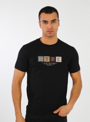 T-shirt Ajusté Imprimé En Coton - Noir
