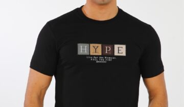 T-shirt Ajusté Imprimé En Coton – Noir