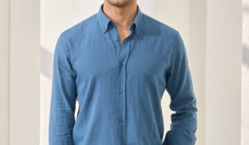 Chemise Ajustée En Lin – Indigo