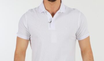 Polo Ajusté À Col Zippé Coton – Blanc
