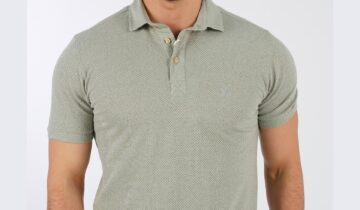 Polo Ajusté À Col Boutonné – Vert