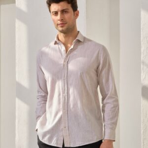 Chemise Décontractée En Lin - Beige