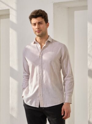 Chemise Décontractée En Lin - Beige