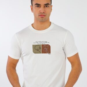 T-shirt Décontracté Imprimé En Coton - Blanc