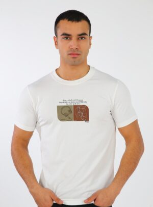 T-shirt Décontracté Imprimé En Coton - Blanc