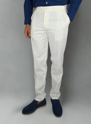 Pantalon Tencel Ajusté - Blanc