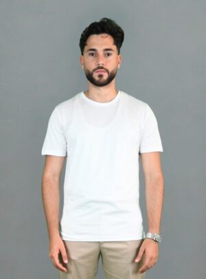 T-shirt Uni Fil D’Écosse Mercerisé - Blanc