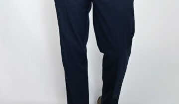 Pantalon Tencel Ajusté – Bleu Marine