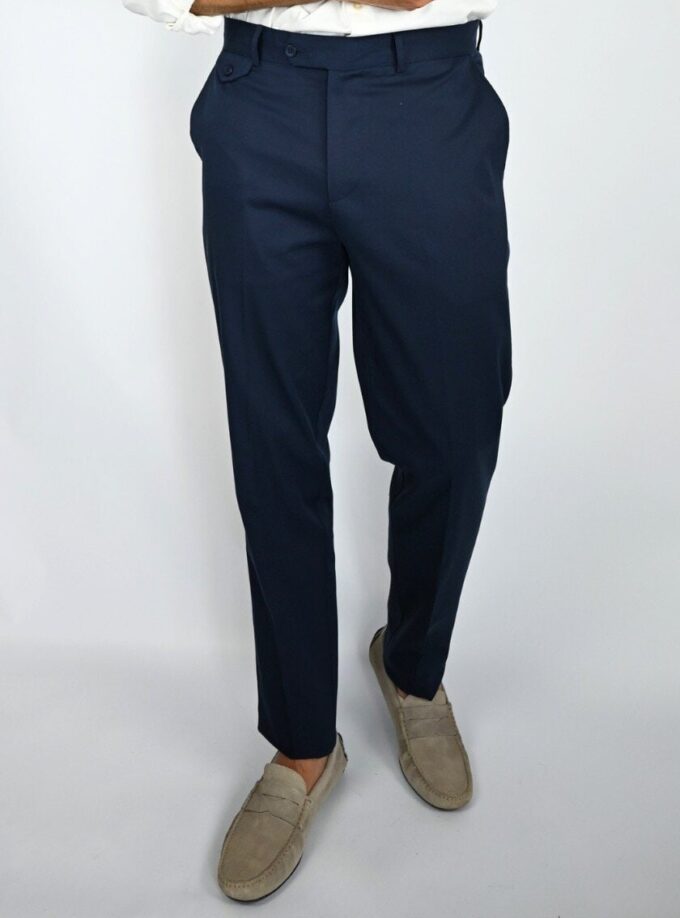Pantalon Tencel Ajusté - Bleu Marine