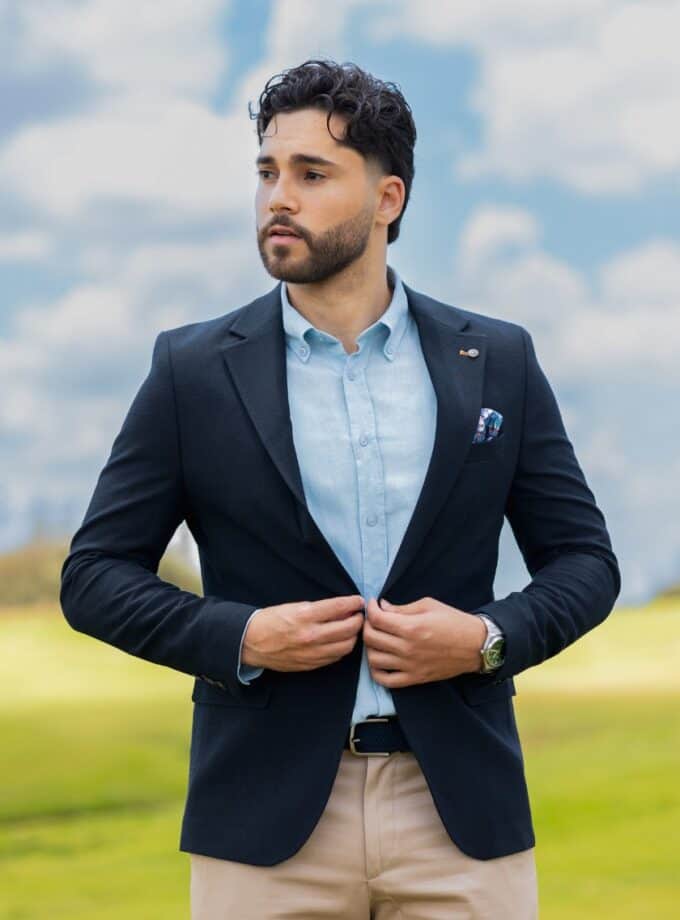 veste décontractée ajustée – blue marine