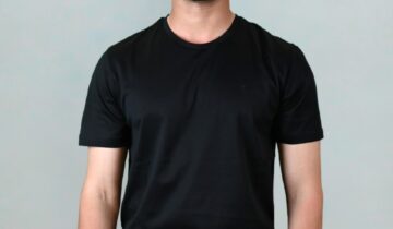 T-shirt Uni Fil D’Écosse Mercerisé – Noir