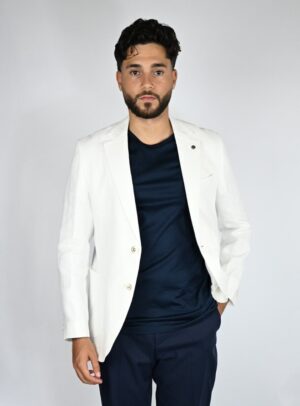 Veste En Lin Ajustée - Blanc