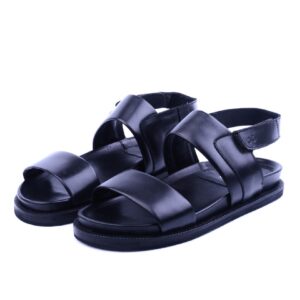Sandale En Cuir - Noir