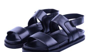 Sandale En Cuir – Noir