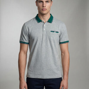 Polo Décontracté À Poche Boutonnée - Vert