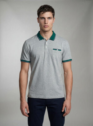 Polo Décontracté À Poche Boutonnée - Vert