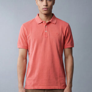 Polo Ajusté À Col Boutonné En Coton - Fuchsia