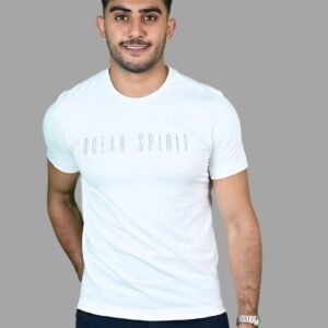T-shirt Ajusté Imprimé En Coton - Blanc