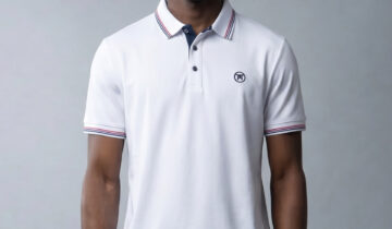 Polo Décontracté À Col Boutonné En Coton – Blanc