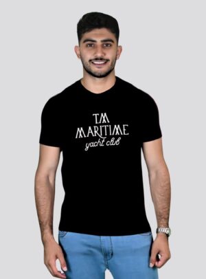 T-shirt Ajusté Imprimé En Coton - Noir