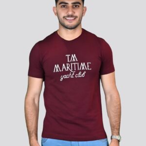 T-shirt Ajusté Imprimé En Coton - Bordeaux