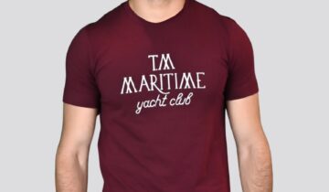 T-shirt Ajusté Imprimé En Coton – Bordeaux