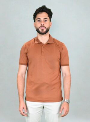 Polo Coton Mercerisé - Marron