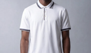 Polo Ajusté À Col Boutonné En Coton – Blanc