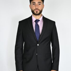 Costume 2 Pièces Slim Uni – Noir