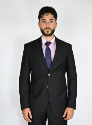 Costume 2 Pièces Slim Uni – Noir