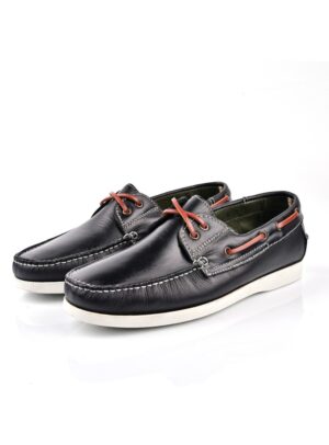 Mocassin Bateau Avec Lacet - Noir