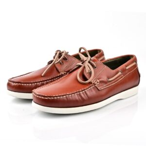 Mocassin Bateau Avec Lacet - Tabac