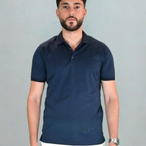 Polo Coton Mercerisé - Bleu Marine