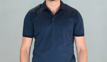 Polo Coton Mercerisé – Bleu Marine