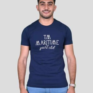 T-shirt Ajusté Imprimé En Coton - Bleu