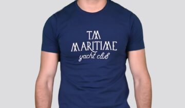 T-shirt Ajusté Imprimé En Coton – Bleu