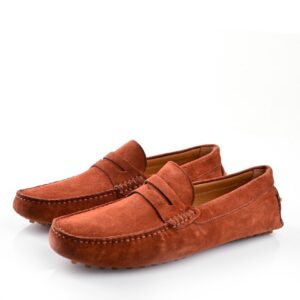 Mocassin À Picot En Daim - Marron Clair