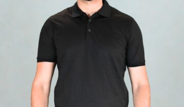 Polo Coton Mercerisé – Noir