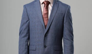 Costume 2 Pièces Slim Carreaux – Bleu marine