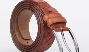 Ceinture Tressée En Cuir – Tabac