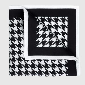 Pochette De Costume Pied-de-poule - Noir